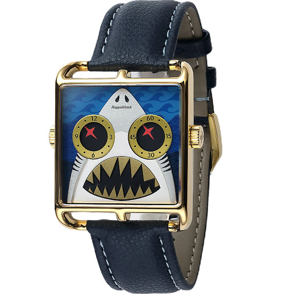 HappieWatch Deep Blue Fury Shark Art Watch — Limited Edition