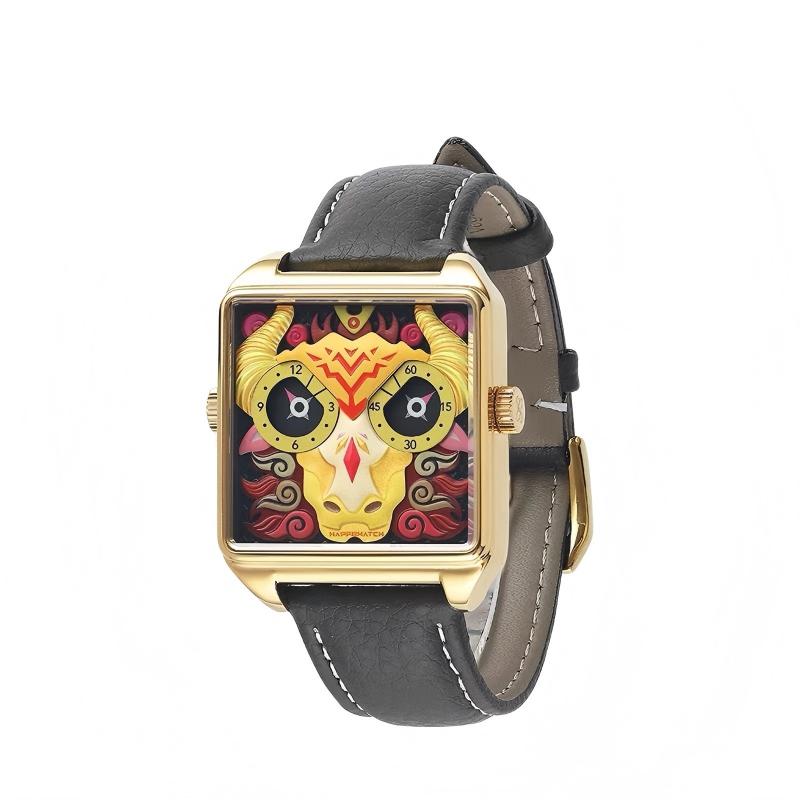 Happiewatch The Sacred Bull of Five Colors — Power Meets Art