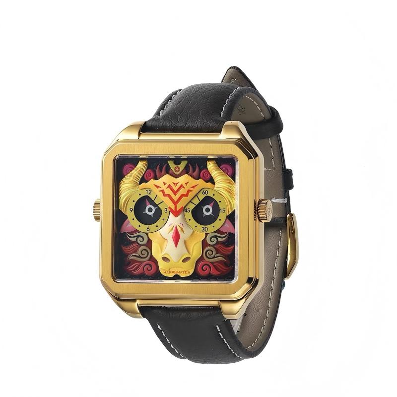 Happiewatch The Sacred Bull of Five Colors — Power Meets Art