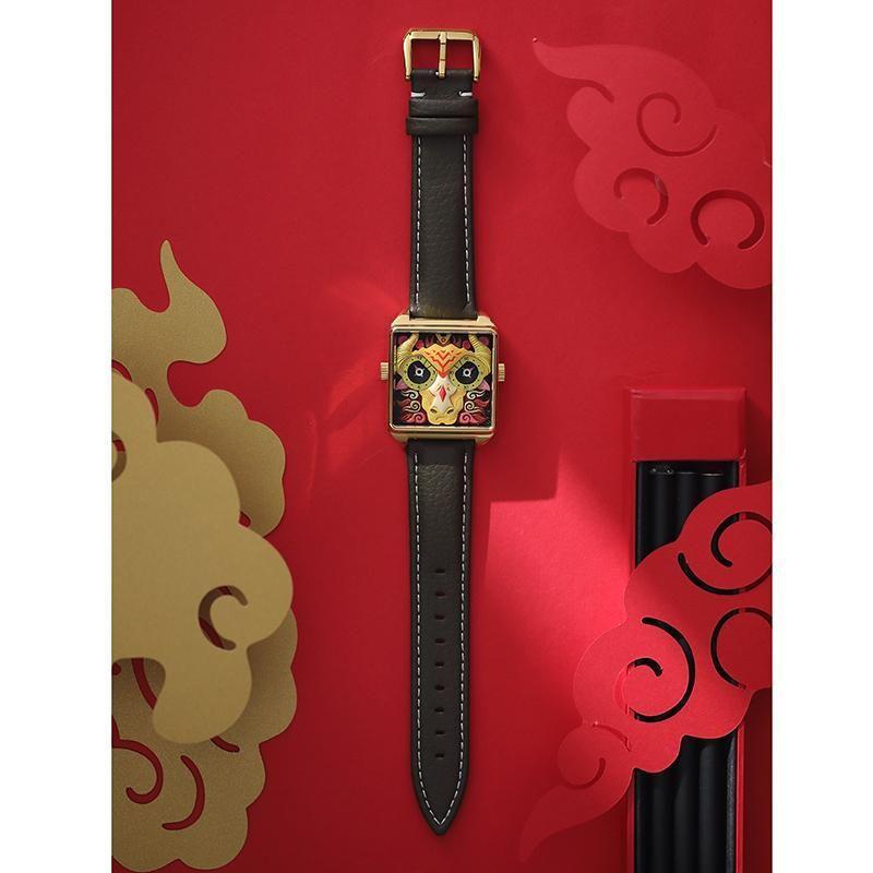 Happiewatch The Sacred Bull of Five Colors — Power Meets Art