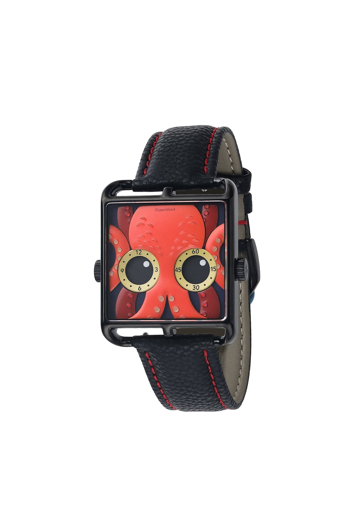 HappieWatch Crimson Octopus Art Dial Watch — Limited Edition