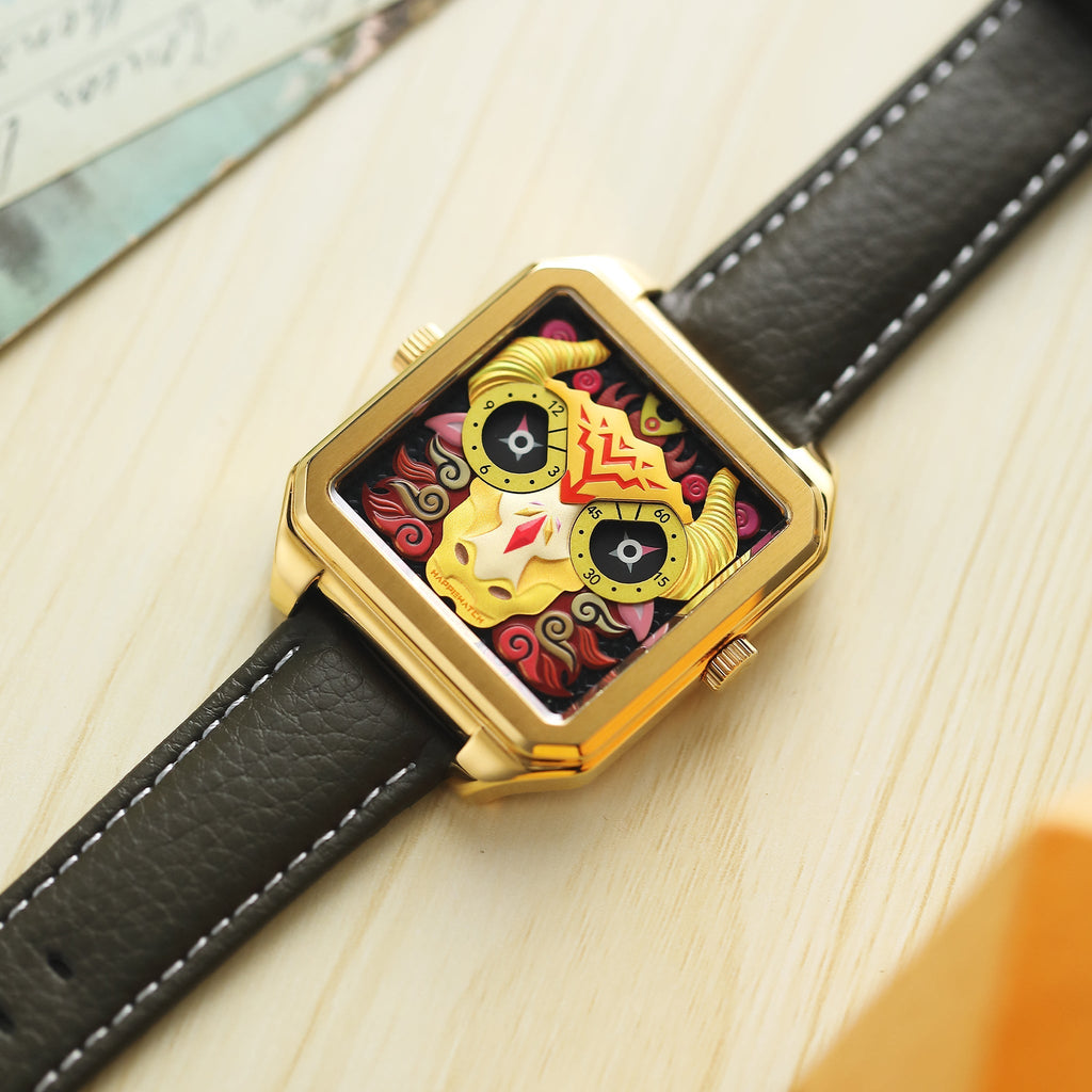 Happiewatch The Sacred Bull of Five Colors — Power Meets Art