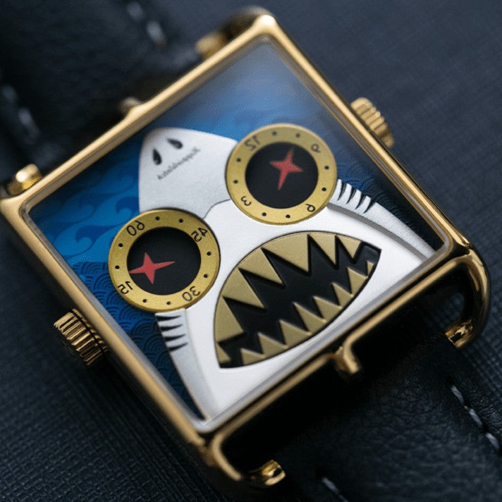 HappieWatch Deep Blue Fury Shark Art Watch — Limited Edition