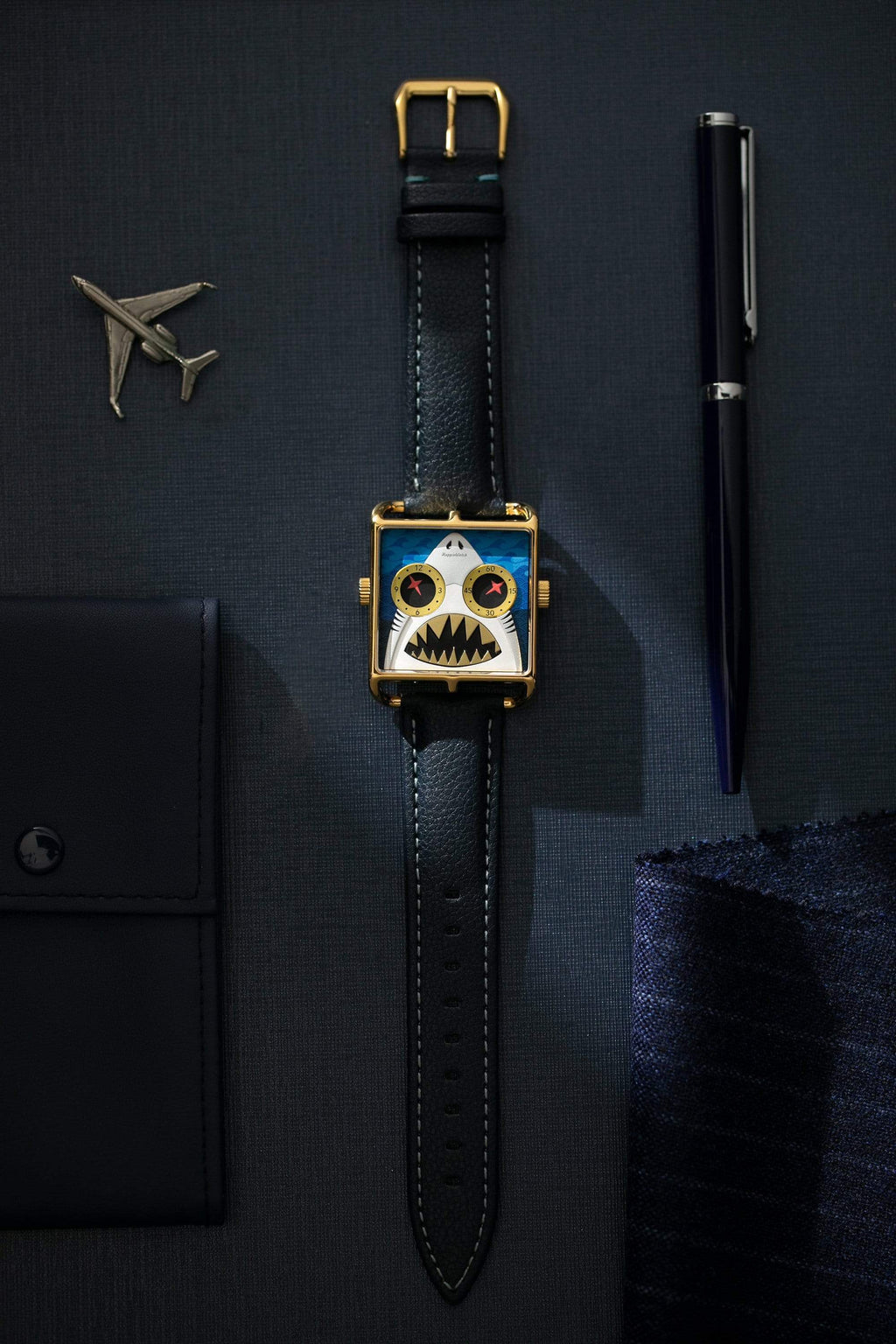HappieWatch Deep Blue Fury Shark Art Watch — Limited Edition