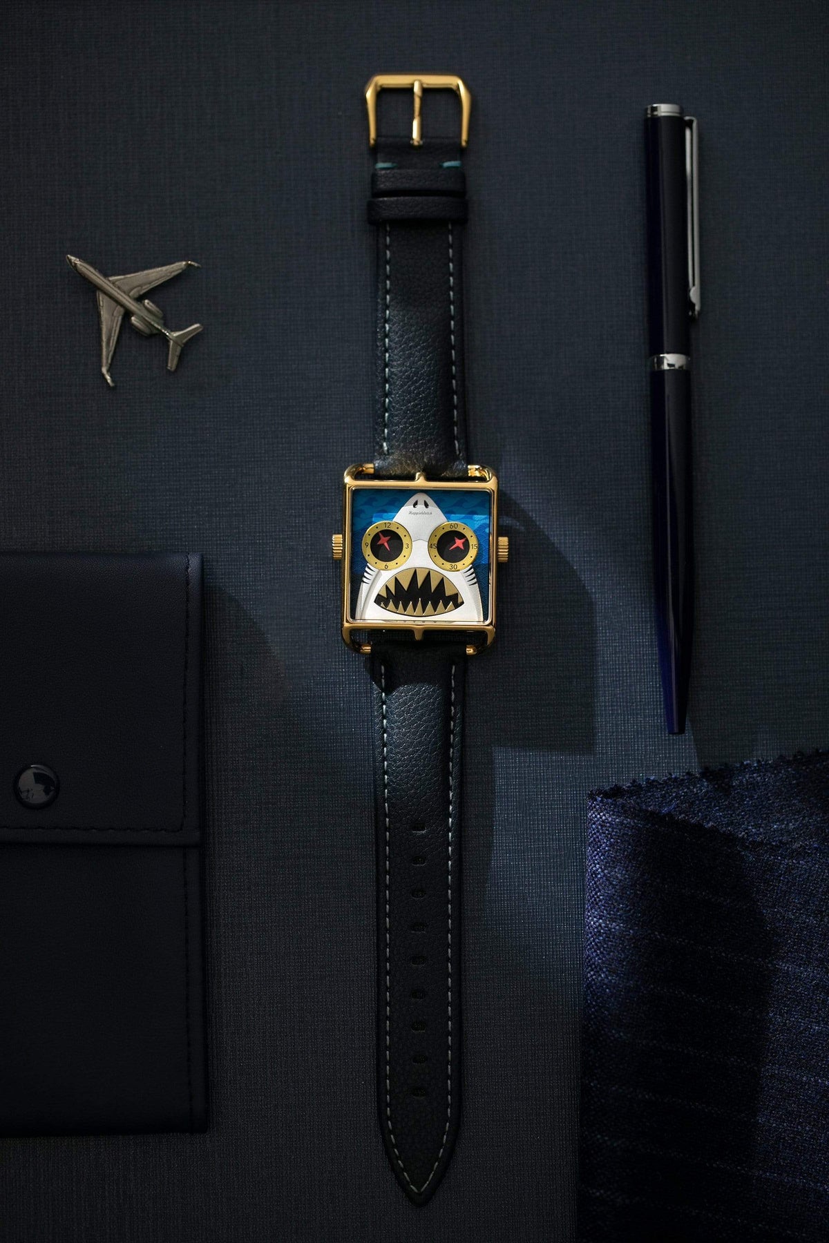 HappieWatch Deep Blue Fury Shark Art Watch — Limited Edition