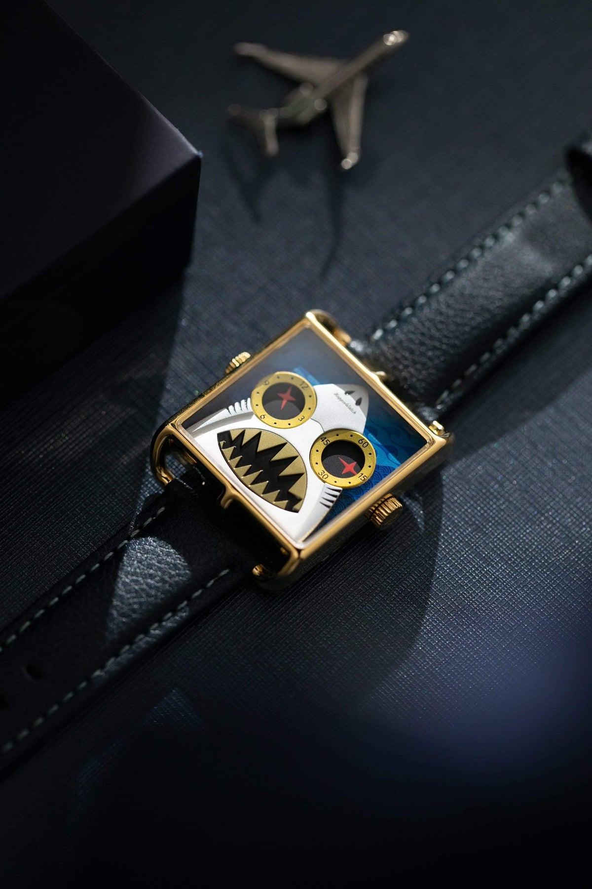 HappieWatch Deep Blue Fury Shark Art Watch — Limited Edition
