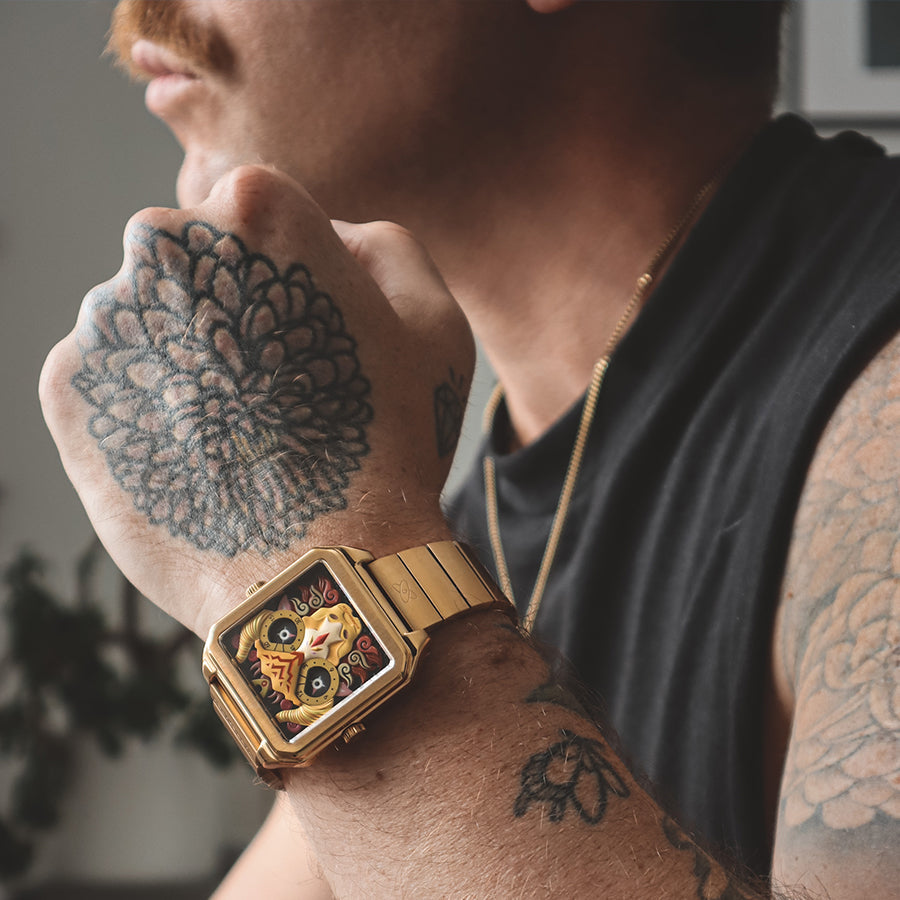 Happiewatch The Sacred Bull of Five Colors — Power Meets Art